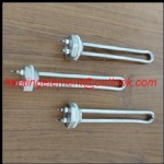Immersion water heater element with flange