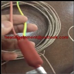 Metal filament braided heating cable
